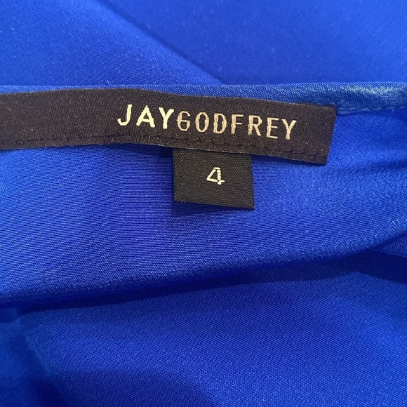 JayGodfrey Women’s Blue Backless Blouse Size 4 - Picture 5 of 6